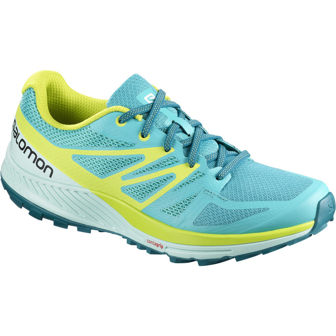 Chaussures De Trail Running Salomon Femme Bleu Clair - Salomon SENSE ESE W - France (1408-PWHKM)